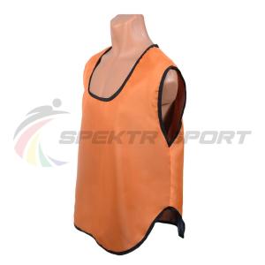 Купить Манишка футбольная односторонняя Spektr Sport оранжевая, р.36-40 в Истре 
